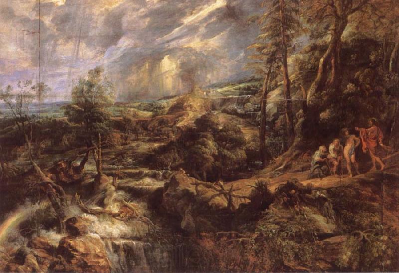 Peter Paul Rubens Stormy lanscape with Philemon and Baucis France oil painting art